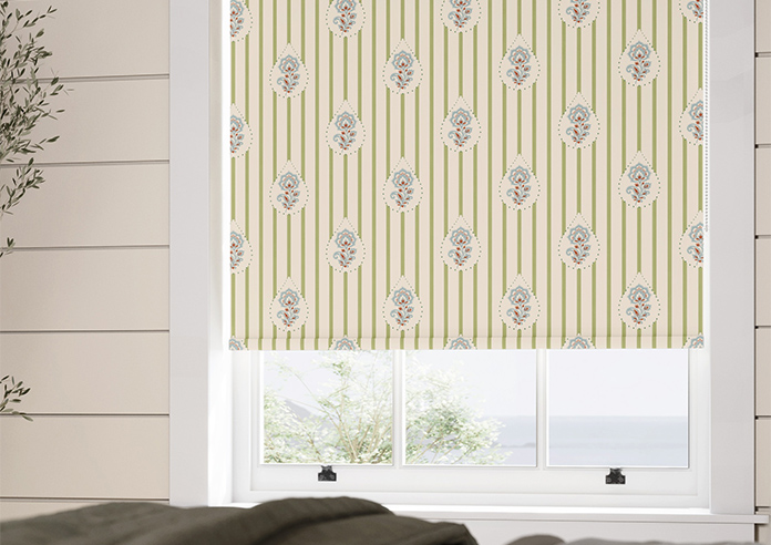 Petal & Block Bolli Stripe, Neem - Twist & Fit Roller Blind - Image 5